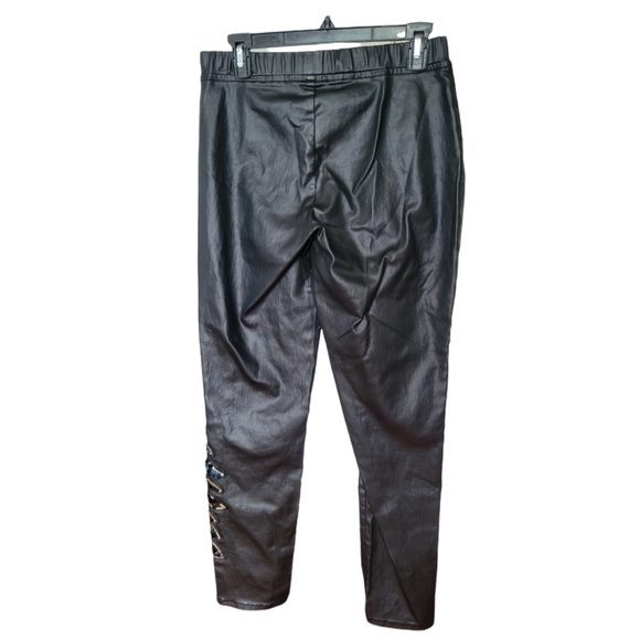 Venus Faux Leather Sequin Embellished Pants - Picture 3 of 9